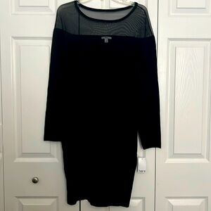 Mesh-Trimmed Bodycon Sweater Dress (Never worn)